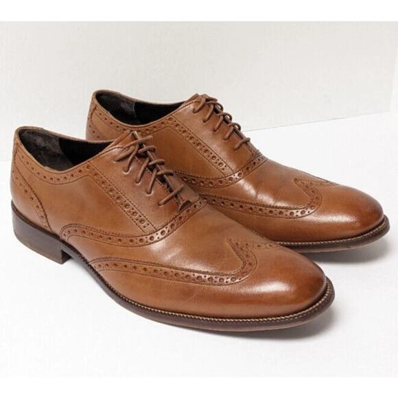 Cole Haan Men's Williams Wing II Oxford Brown Leather Size 10.5 Office Dressy - Picture 1 of 13